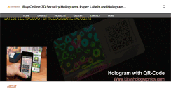 Desktop Screenshot of kiranholographics.com
