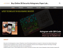 Tablet Screenshot of kiranholographics.com
